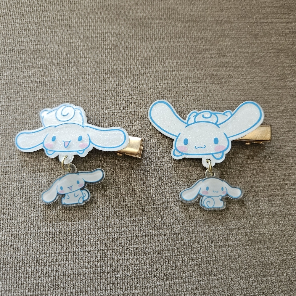 Sanrio Cinnamoroll Hair Clips - Blue and White